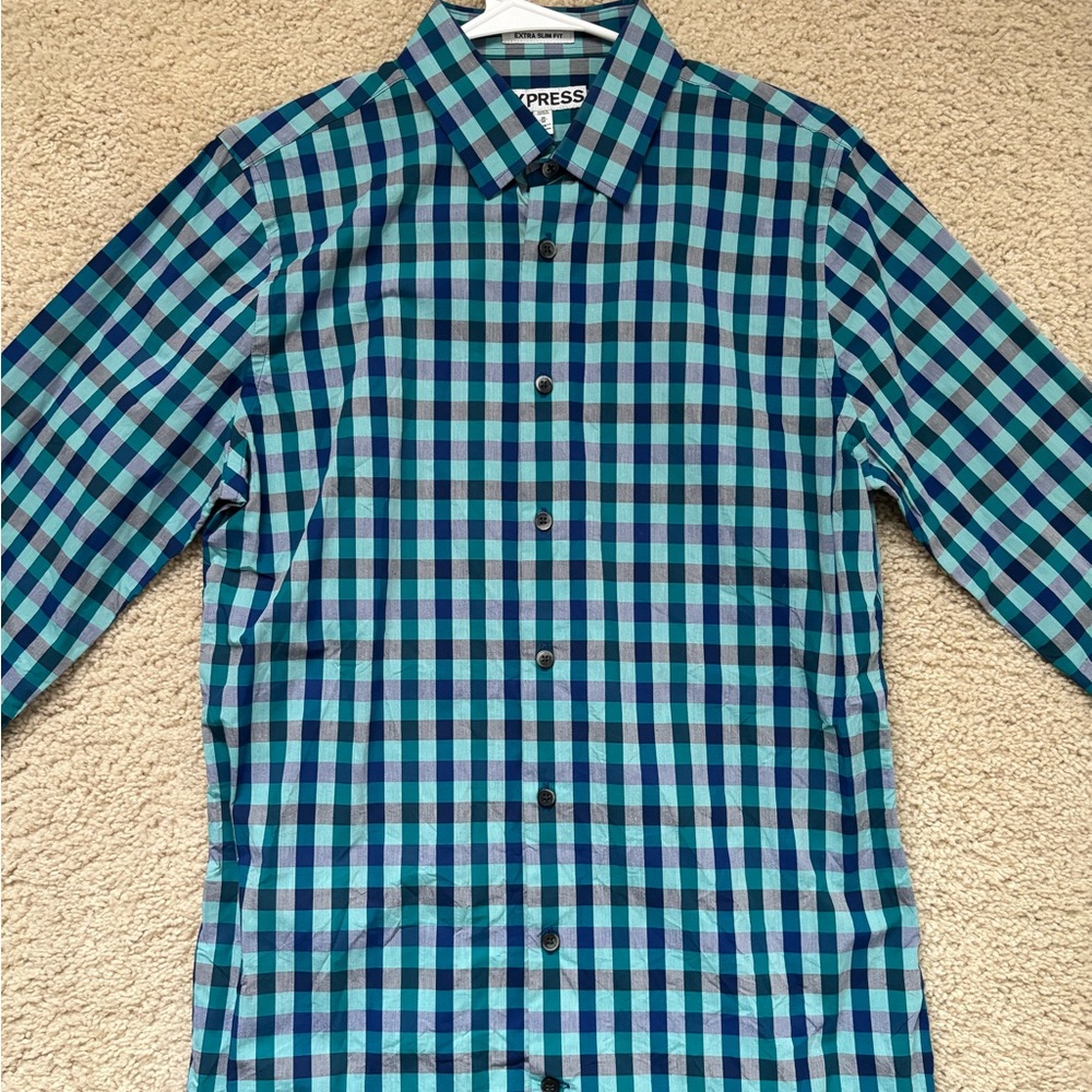 Like New Express Shirt Medium Tall Extra Slim Fit